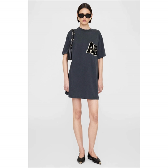 Anine Bing Beth Mini Kjole, Washed Black